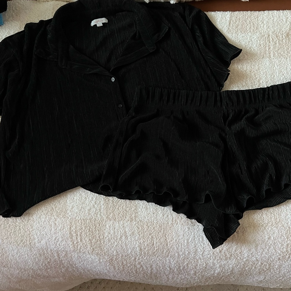 Colsie Black Women's Pajama Set